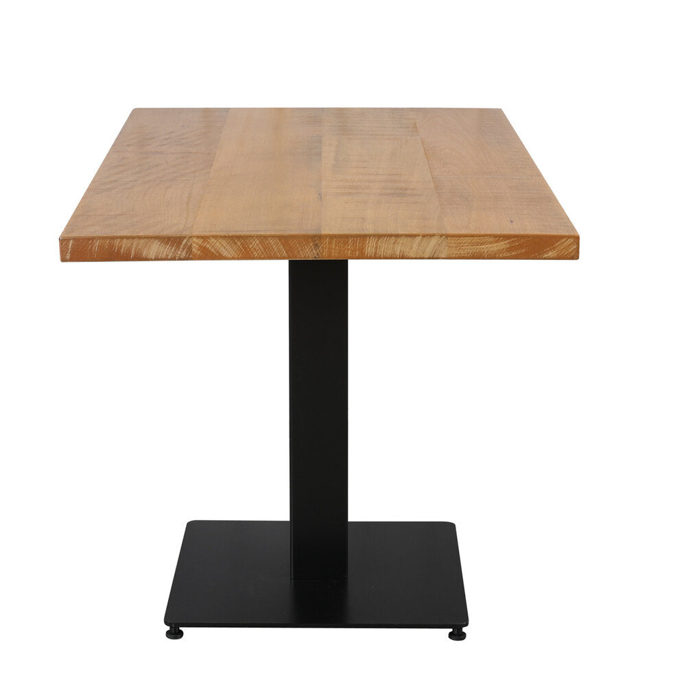 Industry bistrotafel 90x90 vierkant metaal mangohout