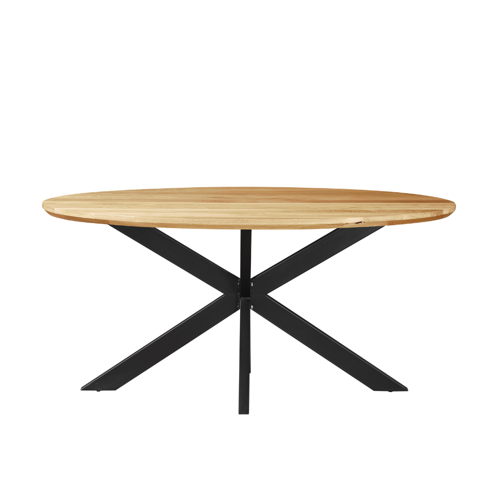 München oak oval dining table 160x90 cm