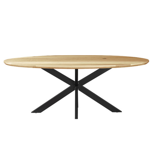 München oak oval dining table 200x110 cm