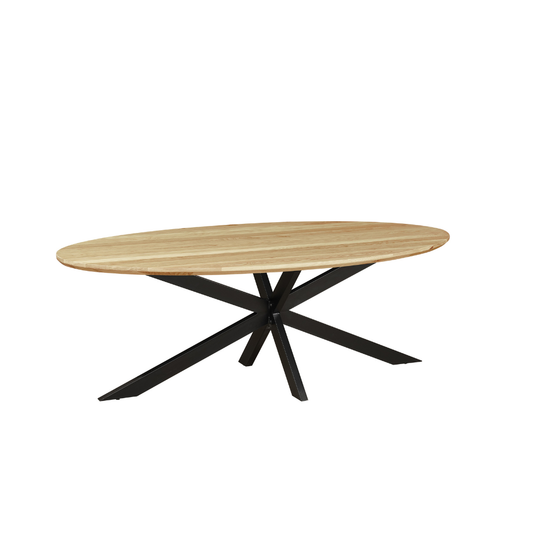 München oak oval dining table 220x110 cm