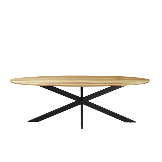München oak oval dining table 240x110 cm