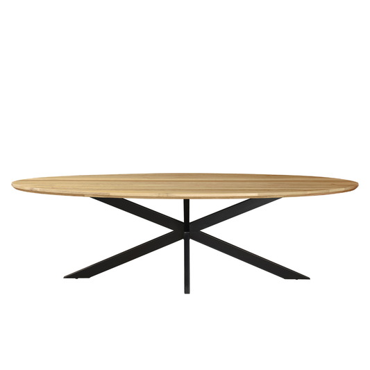 München oak oval dining table 260x110 cm