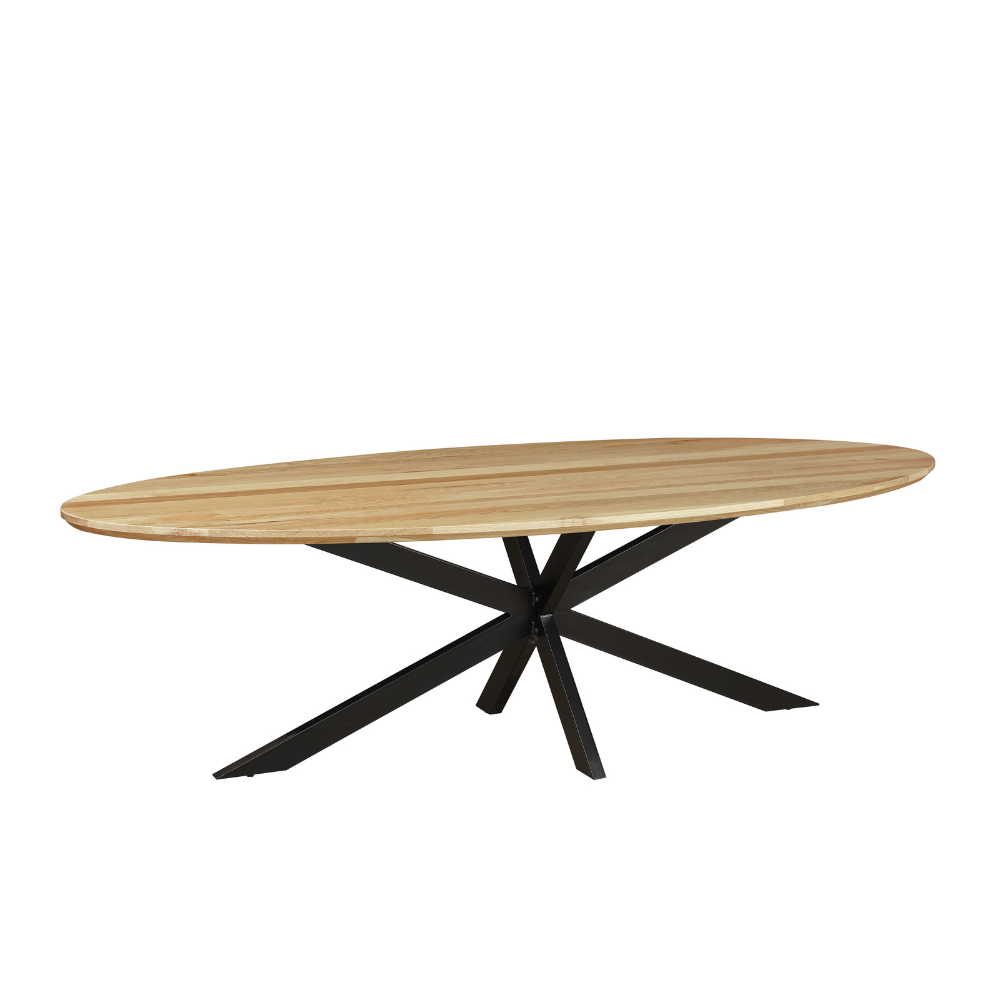 München oak oval dining table 260x110 cm