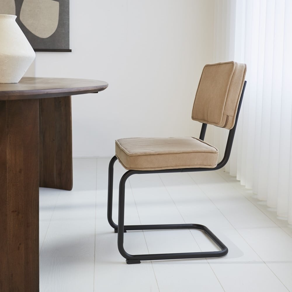 Rib chair brown