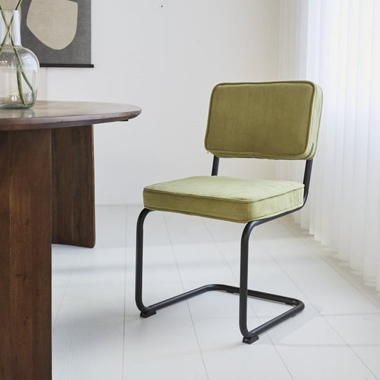 Rib chair olive green