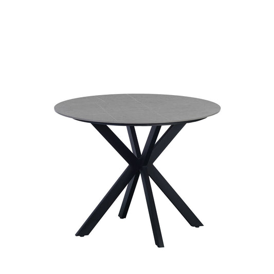 Ronde eettafel Guus Ø100 cm marmerlook grijs