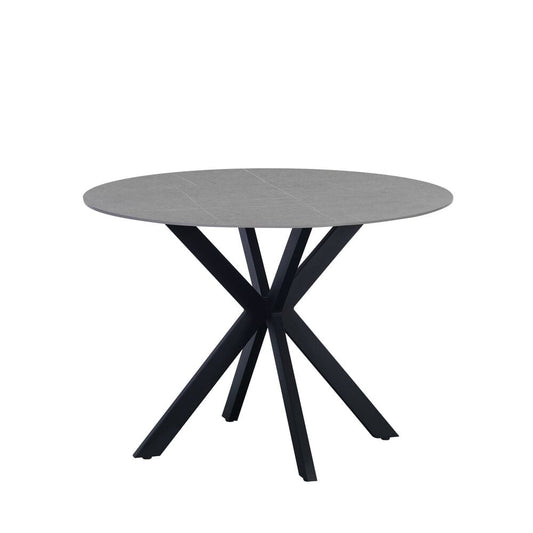 Ronde eettafel Guus Ø110 cm marmerlook grijs