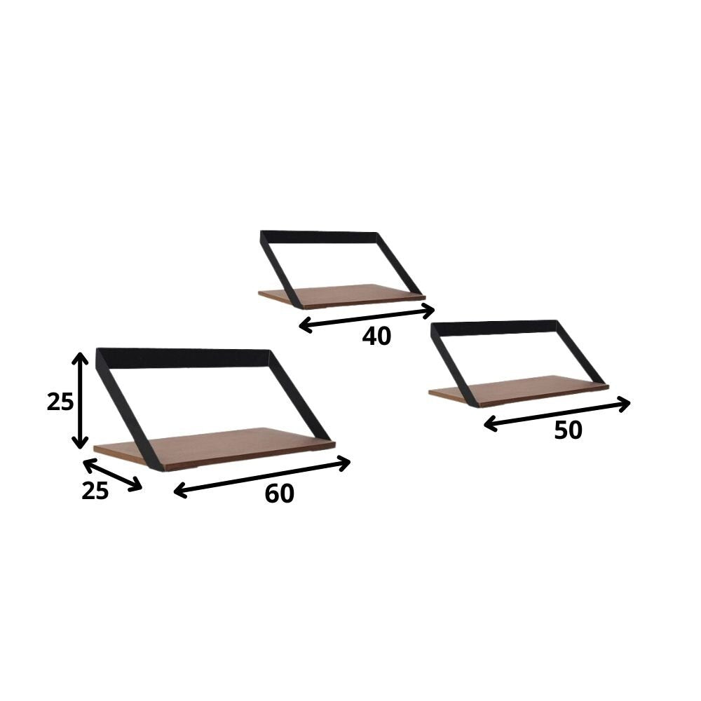 Wandplank set van 3 Kampen